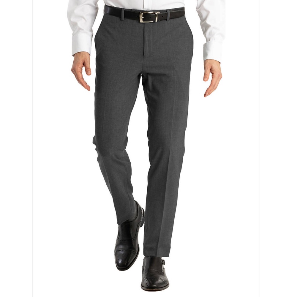 Calvin Klein Gray Flat Front Dress Pants Men’s 34W 30L